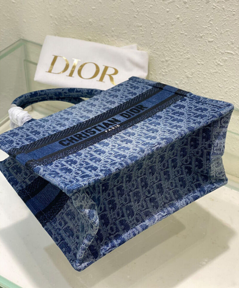 Christian Dior Small Dior Book Tote Blue